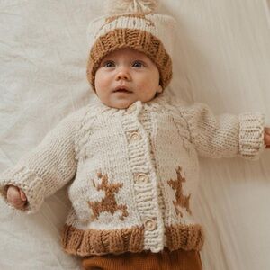 NWT Oh Deer Cardigan Sweater - Christmas Sweater Size 12-18 months
